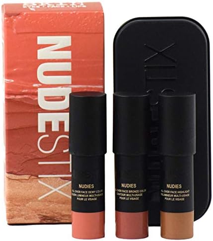 Nudestix Mini Nude Skin Kit 3-Piece Set (Includes: Nudies All Over Face Color Bronze + Glow, Nudies Matte Blush & Bronze, Nudies Bloom All Over Dewy Color)