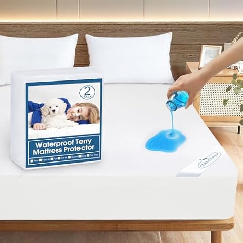 SPRINGSPIRIT Waterproof Crib Mattress Protector Cover