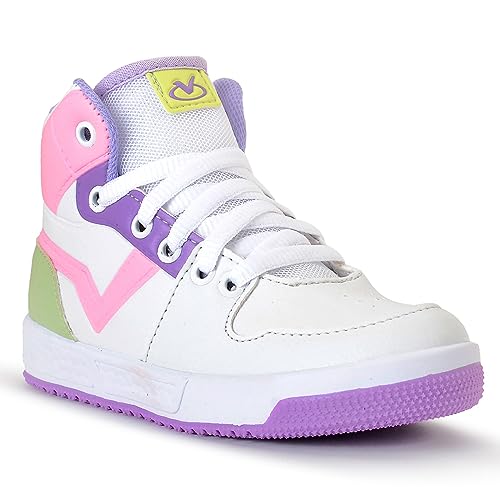 Tênis Infantil Nippos Botinha Casual Feminino High (Branco/Candycolors, BR, Criança de 4 a 8 anos, N