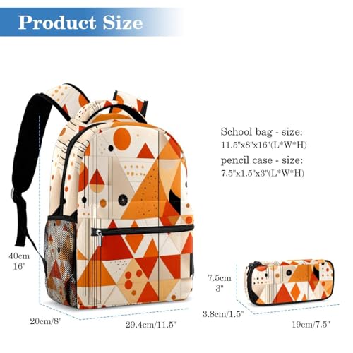 Sac à dos avec trousse à crayons multicolore pour ranger ses cours - 2