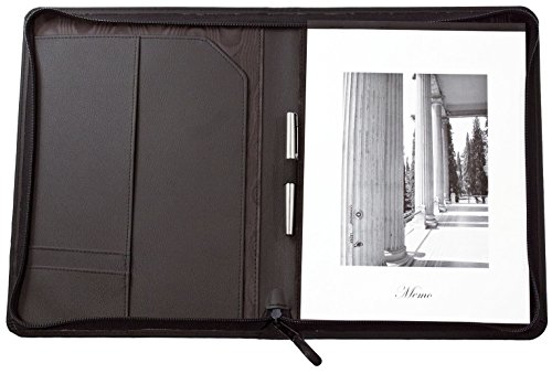 Preisvergleich Produktbild Schreibmappe "Office III" - A4, Kunstleder, Reißverschluß, schwarz