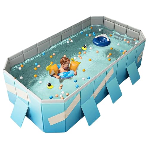 Piscine pliable baignoire PVC portable rétractable animaux 2.1m