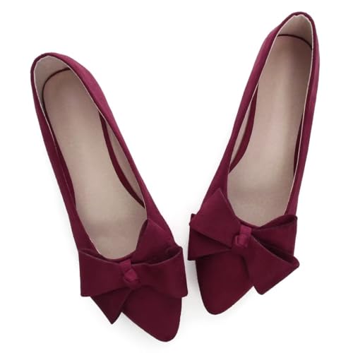 Image of TN TANGNEST Flats Shoes Women Comfort Casual Loafers | Classic Pointed Toe Bowknot Flats Cute Slip On Flats, Wear to Work Travel Walk