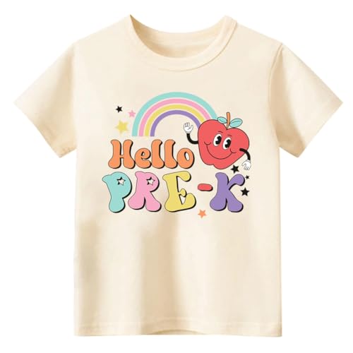 Image of Kids Toddler Boys Girls Back to School Shirt First Day of Preschool T-Shirt Short Sleeve Top