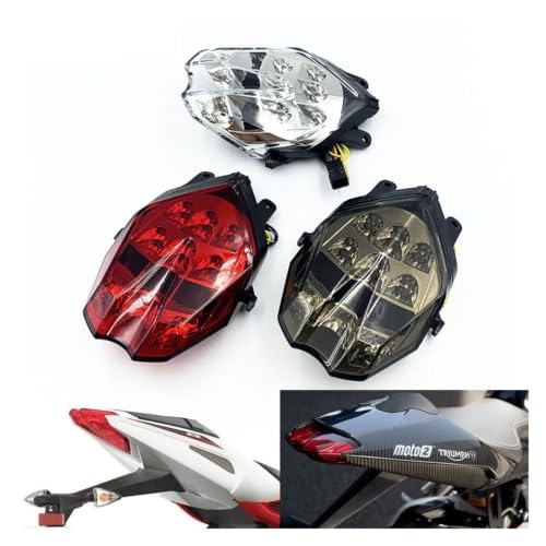 Luz trasera LED ahumada con diseño integrado de alta precisión para moto 3