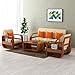 MURARAKA ART Sheesham Wood 5 Seater Sofa Set for Living Room | 5 Seater Sofa Set | Wooden Sofa Set | (3+1+1