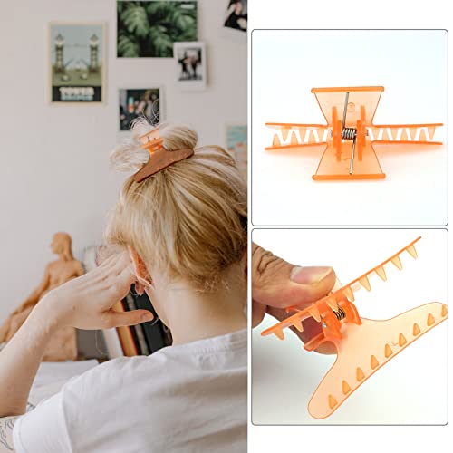 Ondder Hair Clips For Styling Sectioning 12 Pcs Orange Butterfly Hair Claws Clamps Clips Pro Salon Hair Clips For Cutting, Styling, Sectioning, Coloring Hair Styling Clips Butterfly Clips Hair Accessories For Women Girls Men #TOP2