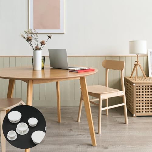 Image of 25Pcs 7 /8 inch(22mm) White Plastic Hole Plugs, White Hole Plugs Hardware Plugs for Round Holes, Knockout Plugs Screw Hole Plugs for Reserved Holes in Kitchen Cabinet
