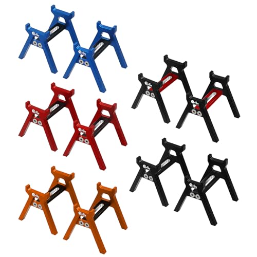 RC Car Stand Aluminum Alloy RC Car Static Display Stand RC Work Stand for 1/18 1/24 TRX4M FCX18 SCX24 FCX24 RC Car Upgrade Parts (Blue)
