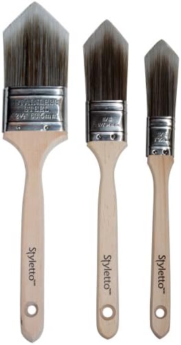 Styletto 00046 Precision Brushes for Trimming and Edging, Set of 3