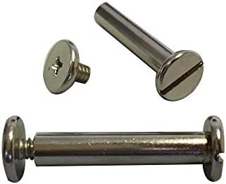 Silver Nickel Screw Posts/Chicago Post, 100 Pack, 1 1/4-Inch