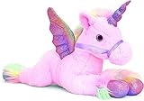 Fancythat & Scifi Planet Keel Toys - Peluche Suave de Unicornio, Pegaso (35 cm), Color Blanco