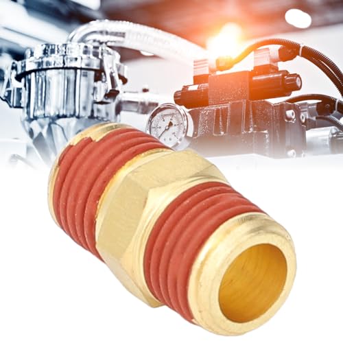 Adaptador Macho NPT 1/4 acoplamiento latón goma conector neumático mangueras compresor 3