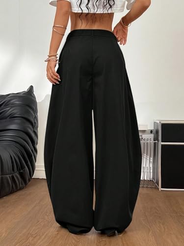 Women's Wide Leg Casual Pants Summer Back Casual Hippie Cargo Pants2