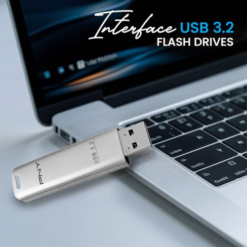 PNY Elite Steel 64GB USB 3.2 Pen Drive | Flash Drive - Silver 5 41G2FAtZcRL