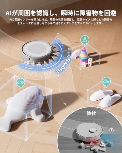 Lefant Aspirateur Robot 6000Pa, Navigation Laser dToF, Évitement Précis des Obstacles, Anti-Enchevêtrement Idéal pour Poils d'animaux, Cheveux et Sols Durs, Contrôle par App/Alexa, M310 Ultra