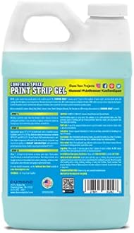 Dumond Confined Space Paint Strip Gel, Remove Up to 15 Layers of Latex, Oil, Acrylic & Water-Based Coatings from Small Spaces, Closets, Furniture, Sheds, Attics & More, Citrus Lime Aroma, 1/2 Gallon