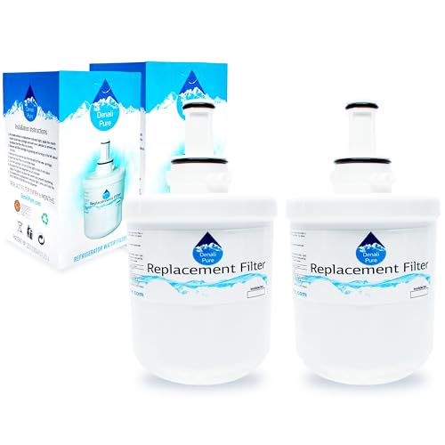 Image of 2-Pack Replacement for Samsung RFG297AABP Refrigerator Water Filter - Compatible with Samsung DA29-00003G, Samsung DA29-00003B, Samsung DA29-00003A Fridge Water Filter Cartridge
