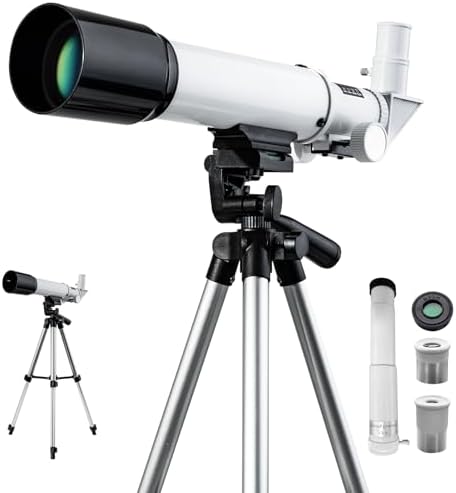 Telescopio para niños, apertura de 50 mm, 360 mm, telescopio astr...