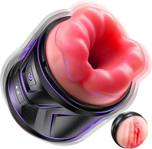 Sumeber Masturbazione per Uomini Masturbatore, Realistico Vagina pompino Simulatore Giocattolo Sesso per Uomini Fica Tasca 10 Vibrazioni, Vibratori Set per Giocattoli Sesso Solo, Giocattolo Ses