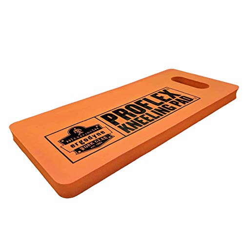 Image of Ergodyne ProFlex 375 Kneeling Pad, Foam Knee Cushion, Water Resistant Kneeling Mat, 8 inch x 18 inch x 1,Orange, Compact