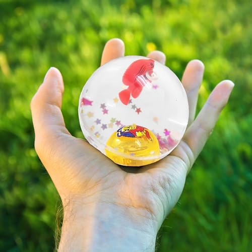 Image of VGRASSP LED Light Up Bouncy Ball Toy for Kids and Toddlers - 2.5 Inch Diameter Blinking Colorful Light When Bounced on Solid Surface - Return Gift - Color and Design As Per Stock (Pack of 1)