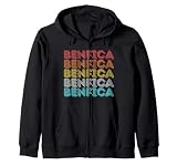 Vintage Retro Benfica Zip Hoodie