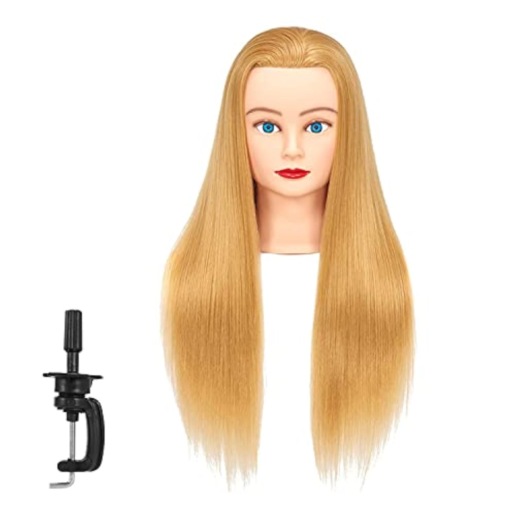 26"-28" Mannequin Head Hair Styling Training Head, Synthetic Fiber