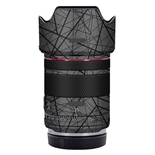 Protection Canon RF 35 mm F1.4 L en vinyle gris croix haut de gamme