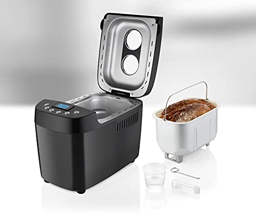 UNOLD 68525 BACKMEISTER Big Black für bis zu 1.500g Brot, mit 15 Programmen für glutenfreies Brot, Timerfunktion, Waremhaltefunktion, LCD Display, Schwarz – Bild 7