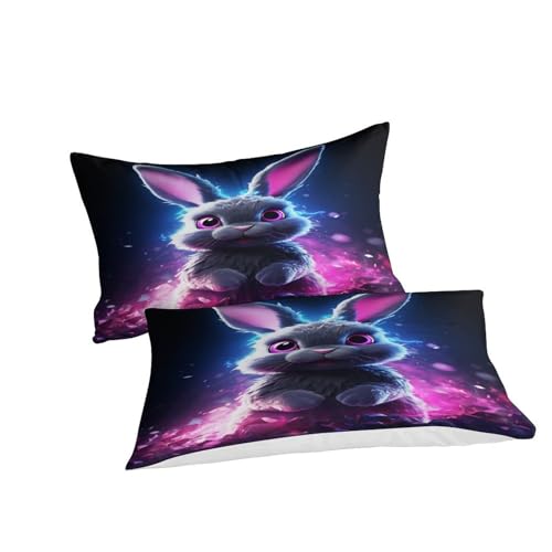 Housse de couette lapin 3D douce et lisse pour peau sensible