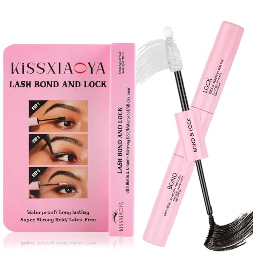 KISSXIAOYA Lash Bond and Seal Cluster Eyelash Glue for Individual DIY Eyelash Extensions Super Strong Hold Lash Adhesive Waterproof Mascara Wand Glue (lash bond and seal)