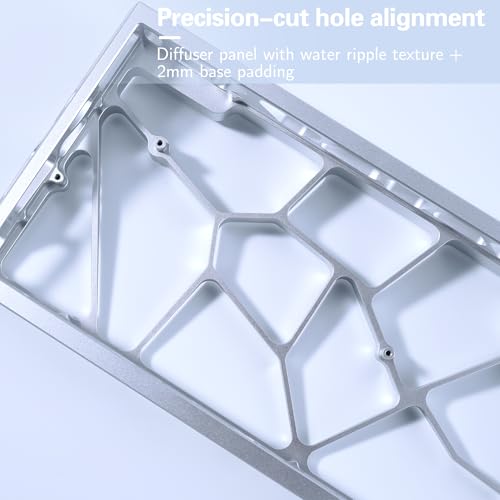 Carcasa para teclado mecánico JSJT Hollow60 V3, carcasa de aluminio GH60 para teclado DIY del 60 %, compatible con Wooting60HE/HM66/Mad60/M6lite+/DZ60/M6Pro+/Win60 (plateado anodizado) miniatura 5