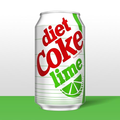 Diet Coke Lime Soda Soft Drink Fridge Pack Cans, 12 fl oz, 12 Pack image 3