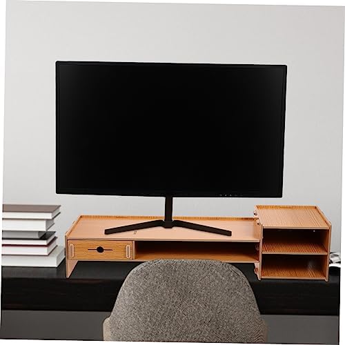 NUOBESTY Bilgisayar yükseltme iskeleti, monitör yükseltici, çok fonksiyonlu depo rafı, bilgisayar düzenleyici için, çeşitli depolama olanakları, ofis ve öğrenciler için uygundur - Görsel 7