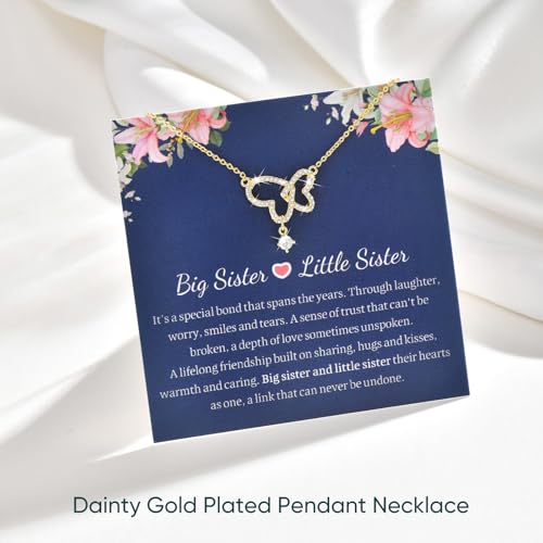 Image of Gifts for Mother Daughter Necklace -14K Gold Plated Interlocking Circles Zirconia Pendant Necklace, Dainty Mom Necklace for Women, Birthday Mother's Day Jewelry Gift for Her