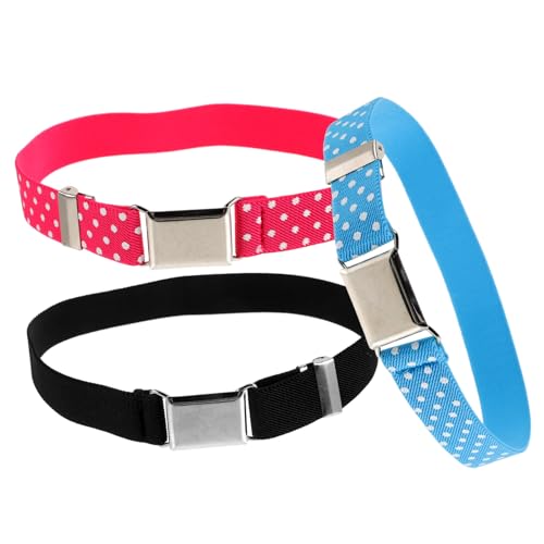 Healeved 3pcs Elastic Waist Belts for Stretchy Boys Dress Belts for Daily Wear and Special Occasions
