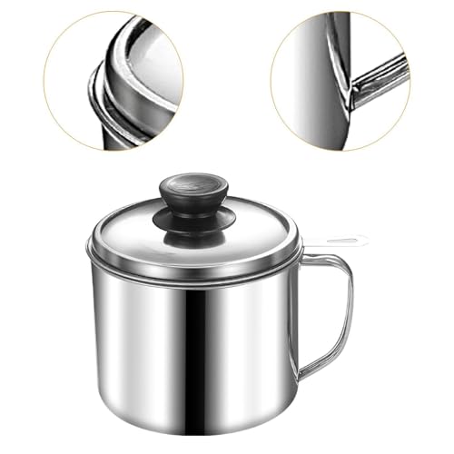 Filtro de aceite para cocina MCMUZKZS de 1.3 L y colador de grasa en acero inoxidable 4