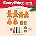 Gingerbread Cookie Kit [Set of 16] Cookie decorating kit: 2 Moms/Dads 2 Boys/Girls, Dog & Cat. Holiday Fun Activity for Kids - Kit Includes 16 Cookies/Tray/8 Color Tips/4 color Crystals (30 Pcs Set)
