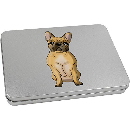 Azeeda 220mm 'French Bulldog' Metal Hinged Tin/Storage Box (TT00142757)