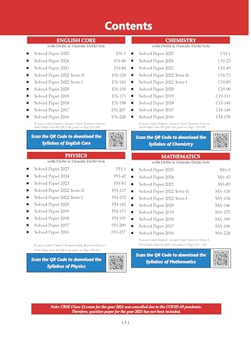 Oswaal CBSE 10 Previous Years' Solved Papers, Yearwise (2016-2025) Class 12 S...