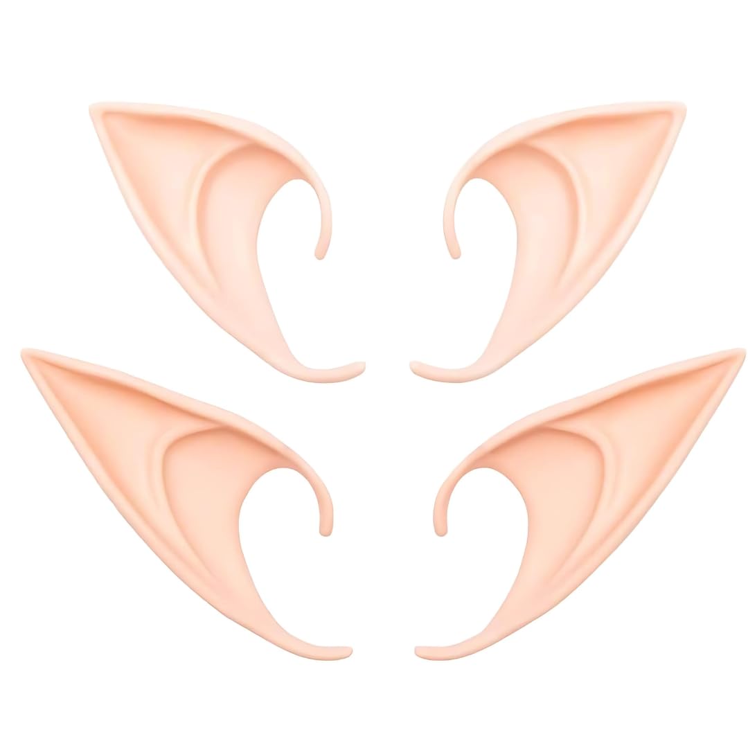 Fairy Pixie Elf Ears Accessories Halloween Party Anime Party Costume(Natural Skin Color)