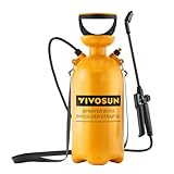 VIVOSUN 2.1Gal/8L Pump Pressure Sprayer, Pressurized Water Spray Bottle with Adjustable Shoulder Strap, Adjustable Nozzle, Safety Valve & Additional Seals, Ideal for Watering, Fertilizing, Cleaning