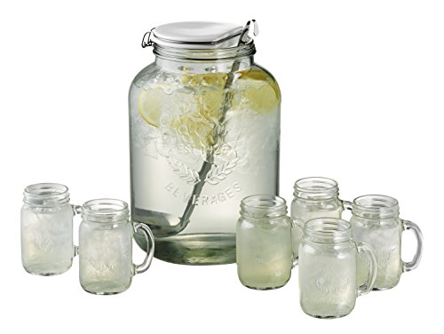 artland punch bowl - Artland Masonware Outdoor Punch Beverage Dispenser Set, Clear
