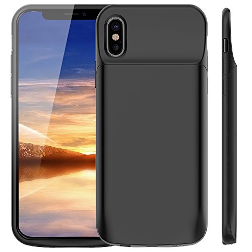 iPhone XS/X Battery Case, Vproof 3600mAh Rechargeable Portable Charger External Protective Charging Case for Apple iPhone XS (5.8 Inch) (Black)