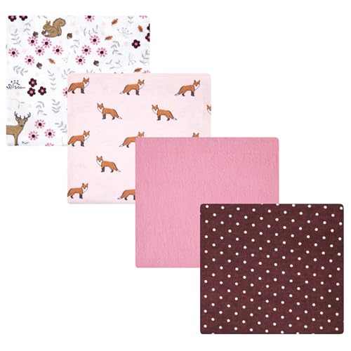 Image of Luvable Friends Little Treasure Flannel Receiving Blankets 4pk