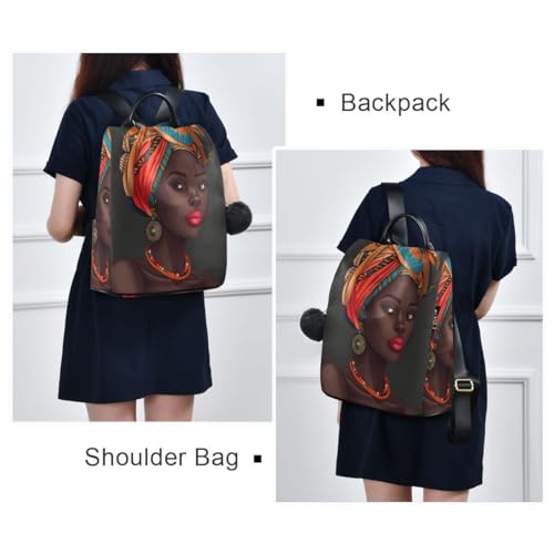 Image of ALAZA Black African Woman Traditional Trips Hiking Camping Rucksack Pack for Women