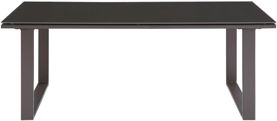 Modway Fortuna Aluminum Glass Outdoor Patio 44" Coffee Table in Brown : Patio, Lawn & Garden