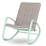Sophia and William Outdoor Patio Rocking Chair Padded Steel Rocker Chairs Support 300lbs, Green