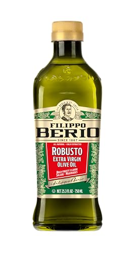 Filippo Berio Cold Pressed Extra Virgin Olive Oil, Robusto, 25.3 Ounce rPET Bottle, Contains Polyphenols